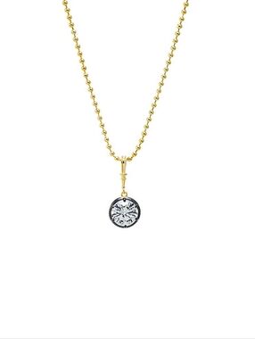 ADINA EDEN CZ Round Encased Statement Necklace Charm